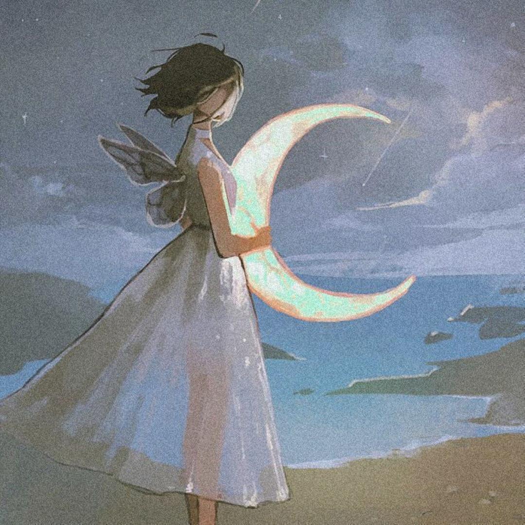 月光落在左手上