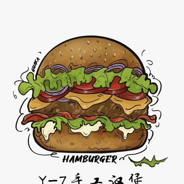 Y-7美式牛肉汉堡🍔（摆摊版）