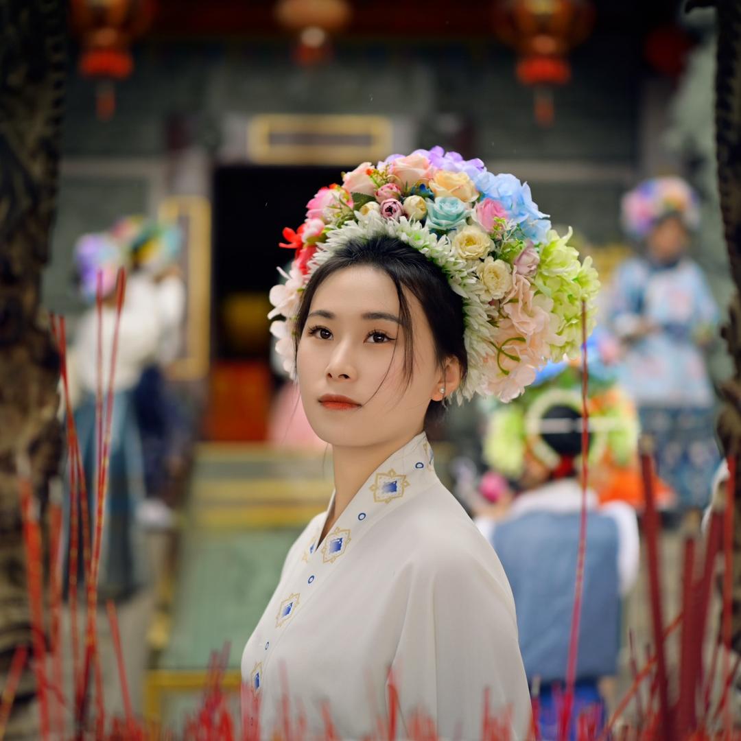 丹凤田螺簪花女🌼