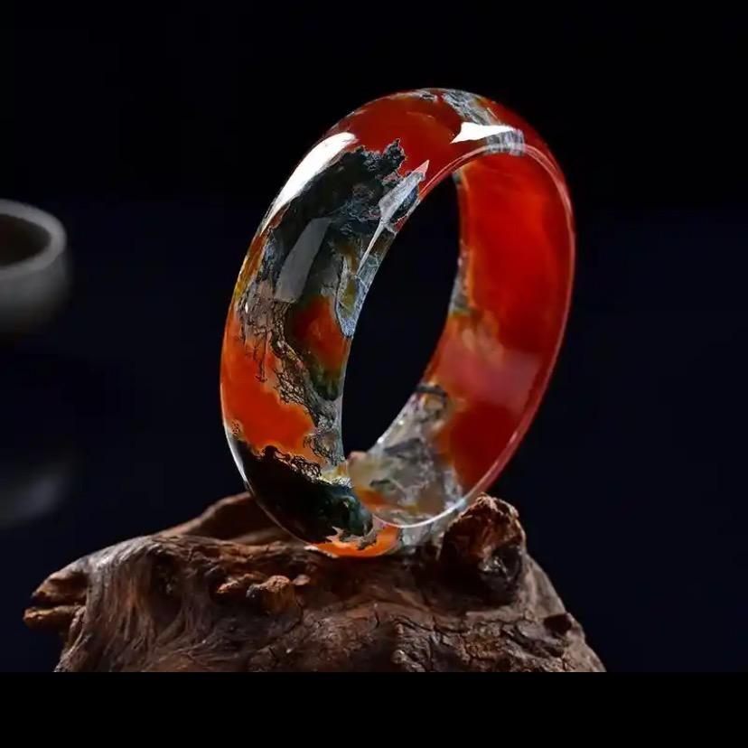 小王天然水草玛瑙手镯