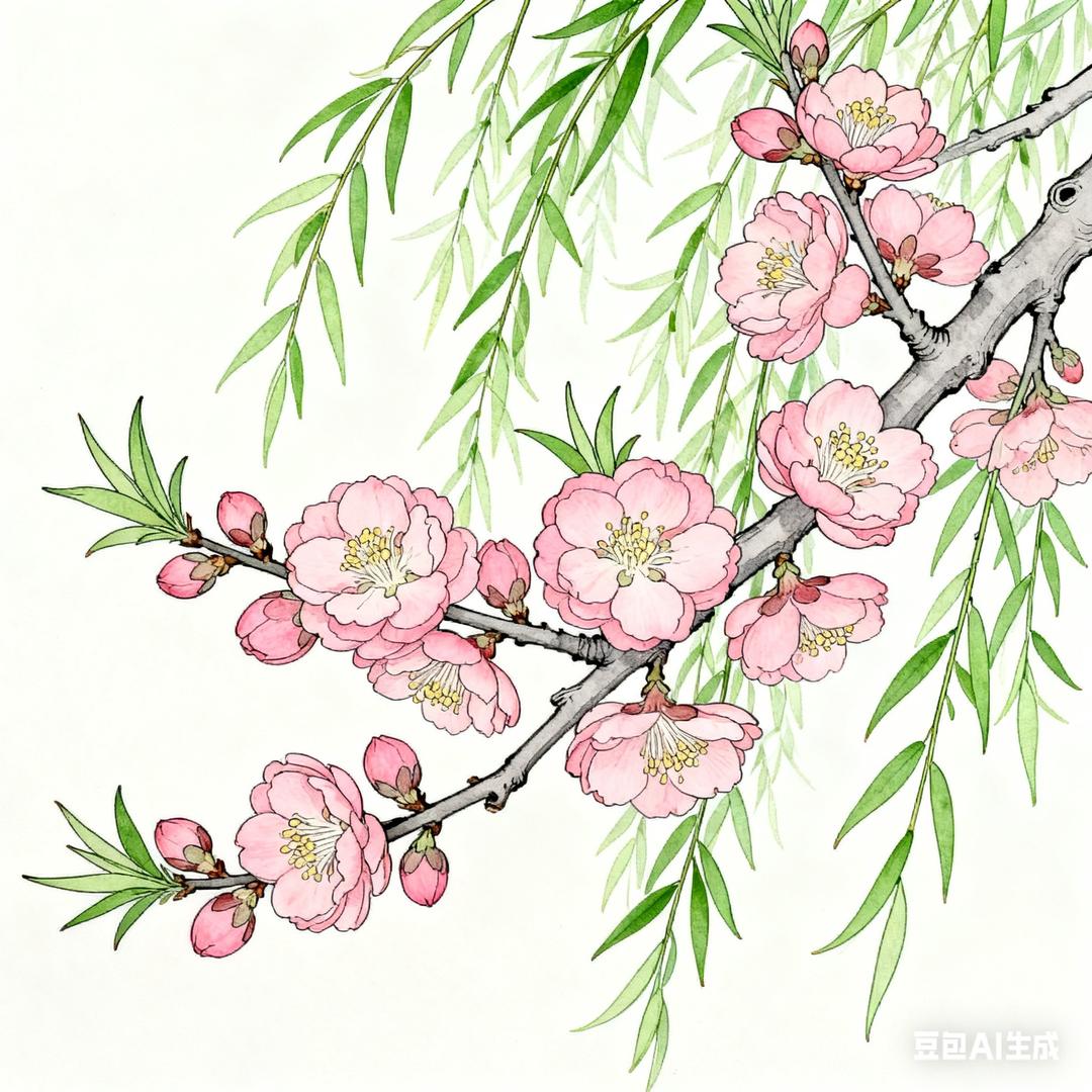 桃红柳绿