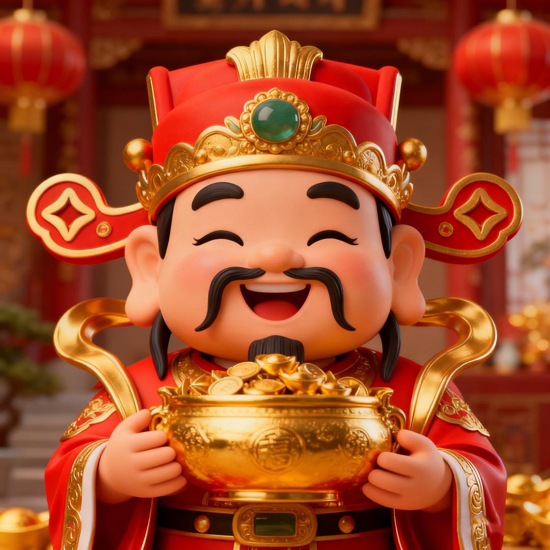 发红包的财神爷爷