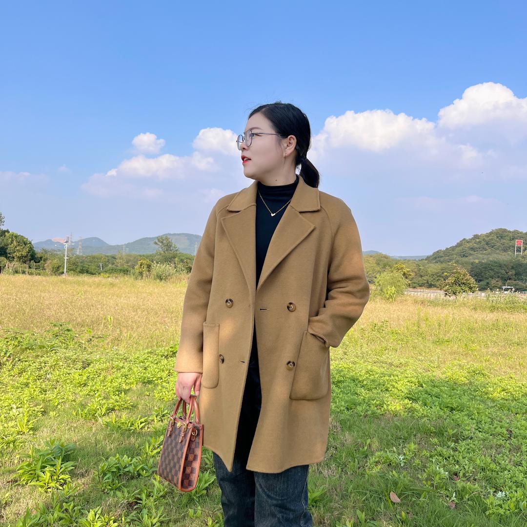 豆豆大码女装羊绒大衣