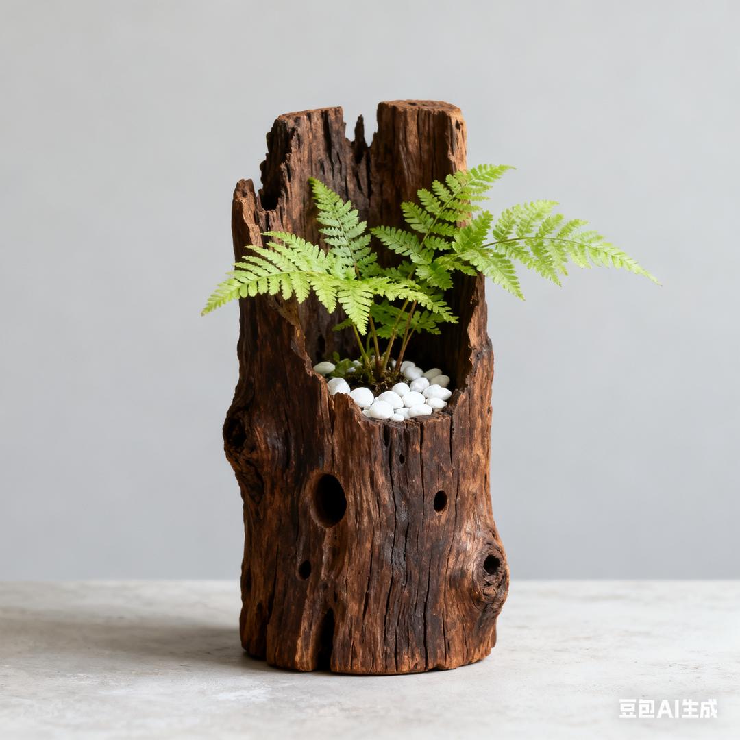 腾缅小董  风化木绿植