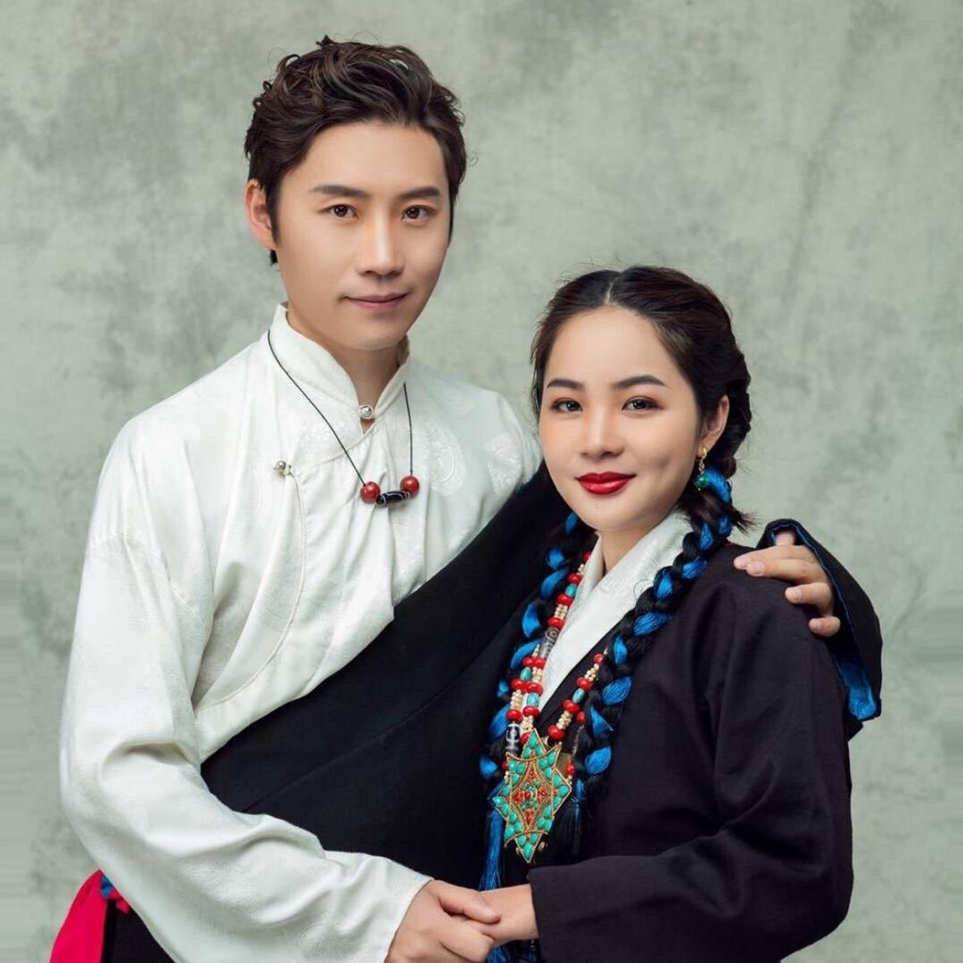 藏汉夫妇善良的藏族人