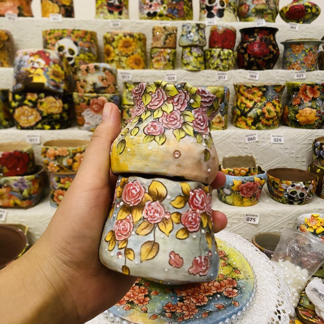 陶之恋手绘花盆