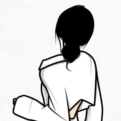 蹲在墙角画圈圈