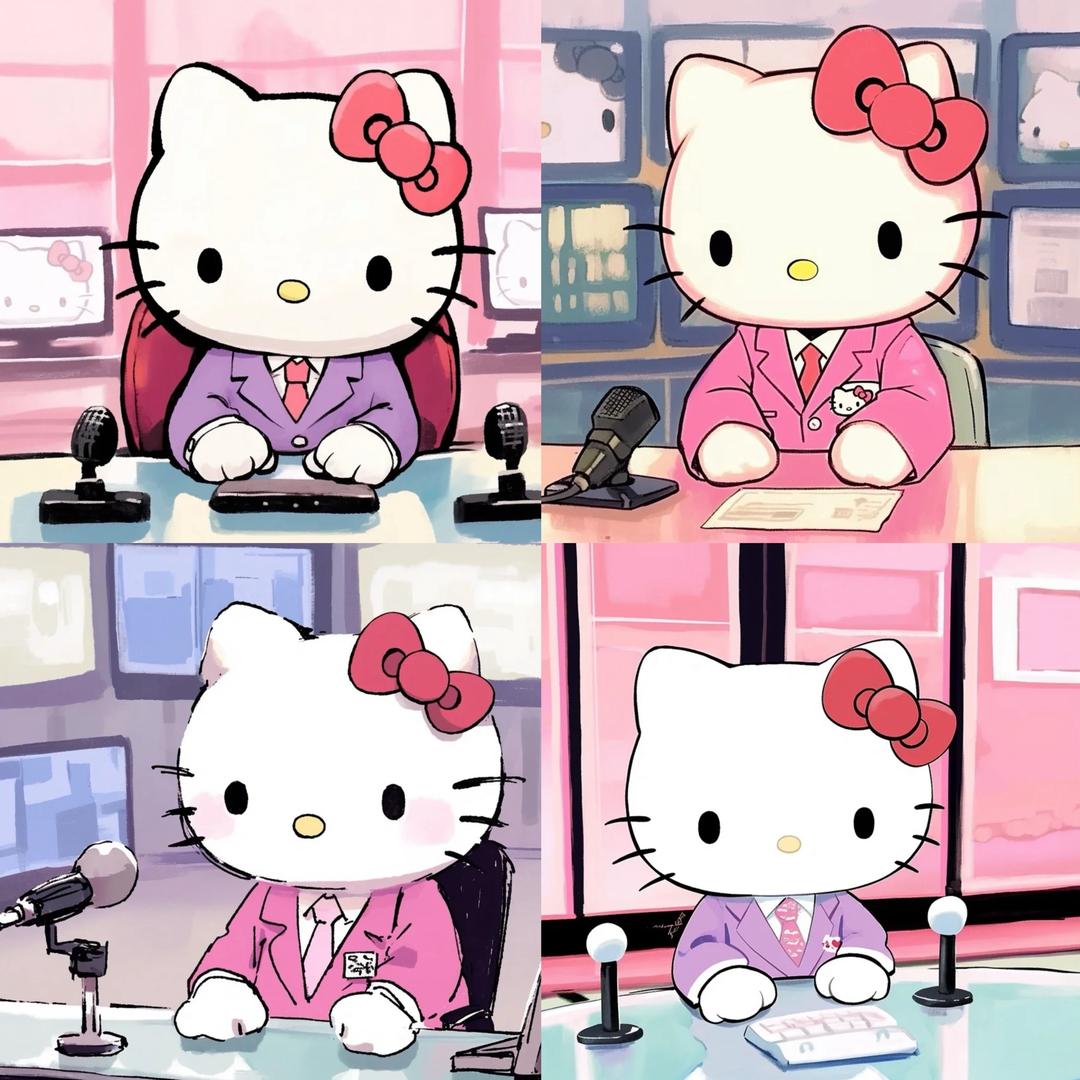 四只学说话的Kitty