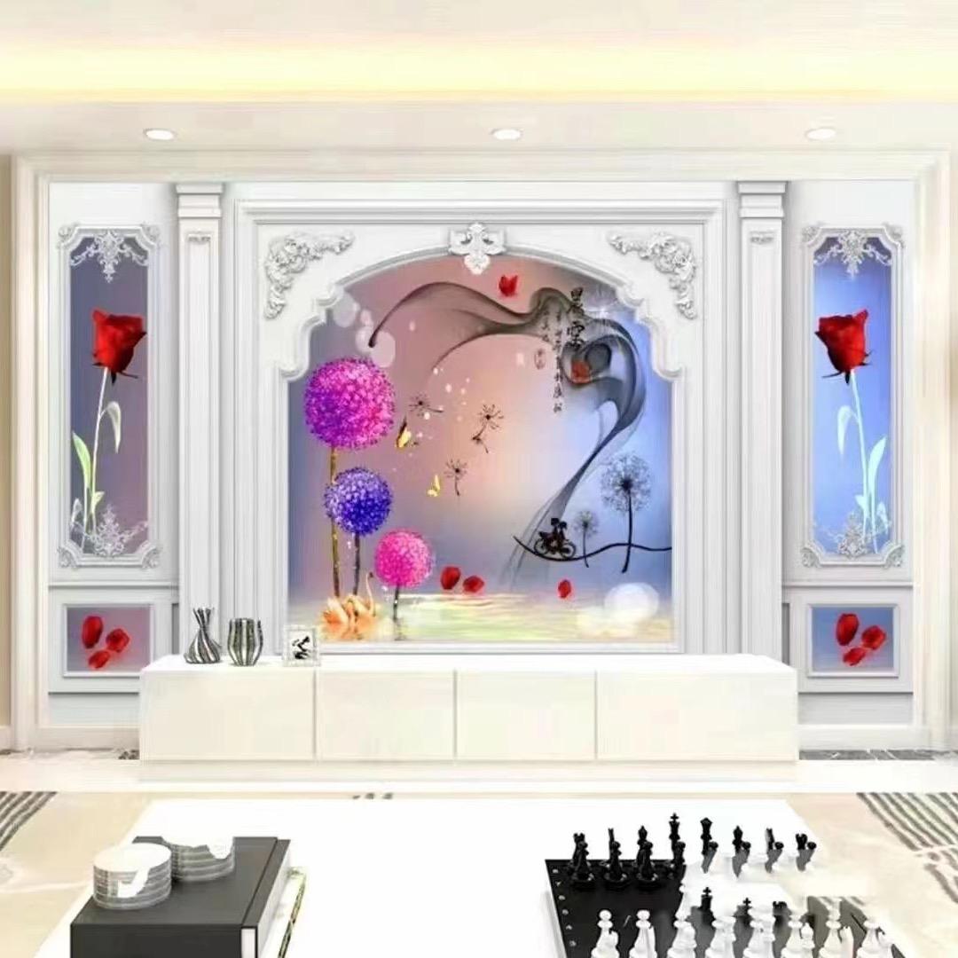 乐美居背景墙画