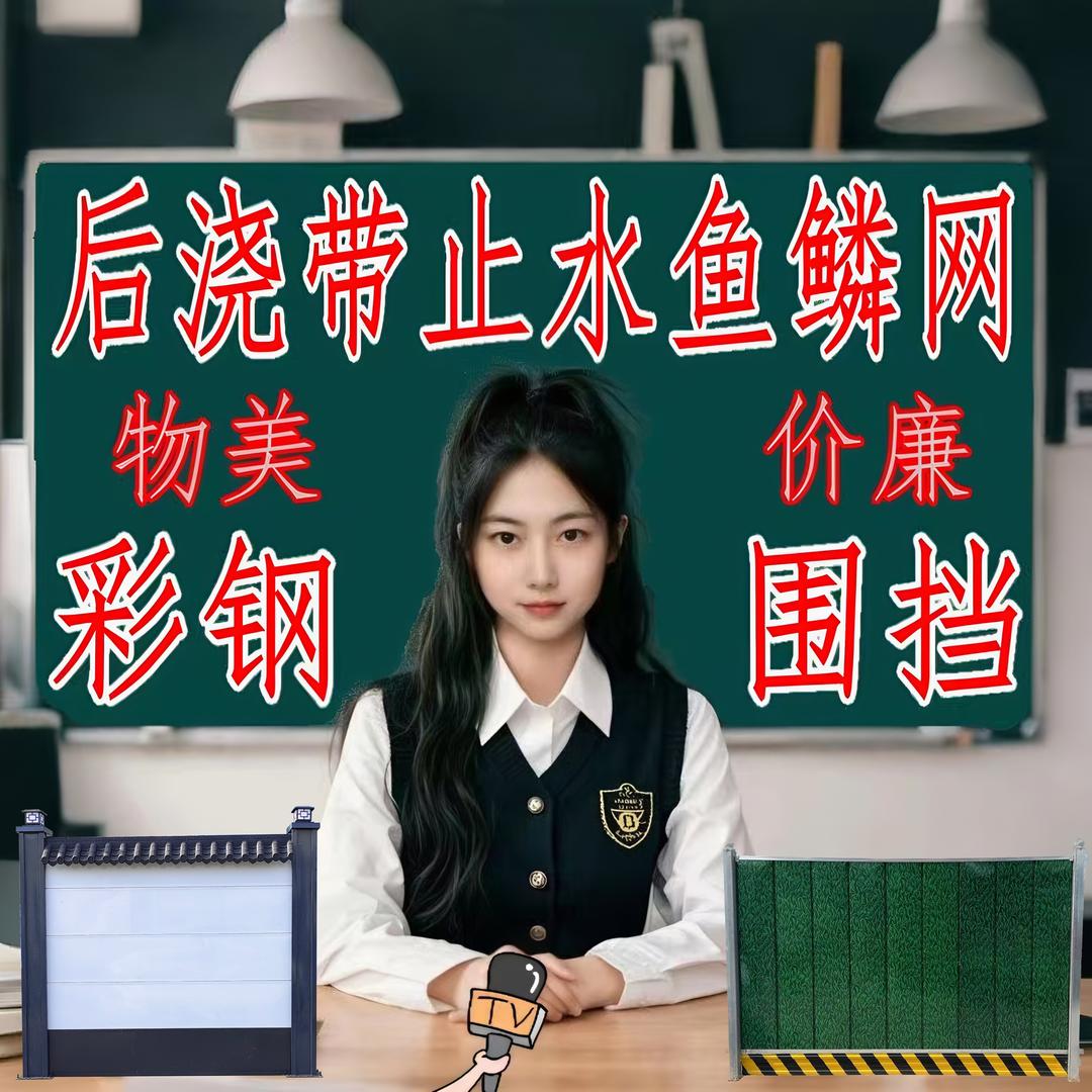 装配式彩钢围挡@后浇带止水鱼鳞网厂价批发
