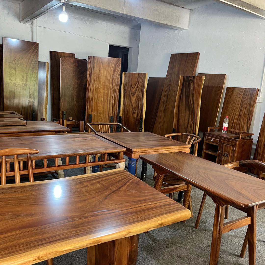 四方坪原木大板茶桌批发官方号