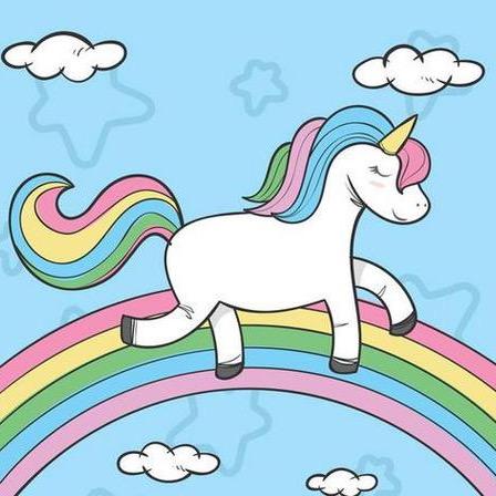 阳光彩虹小白马