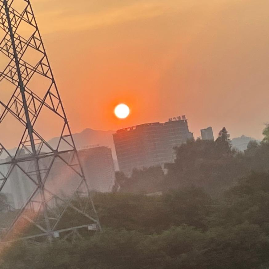 落日落