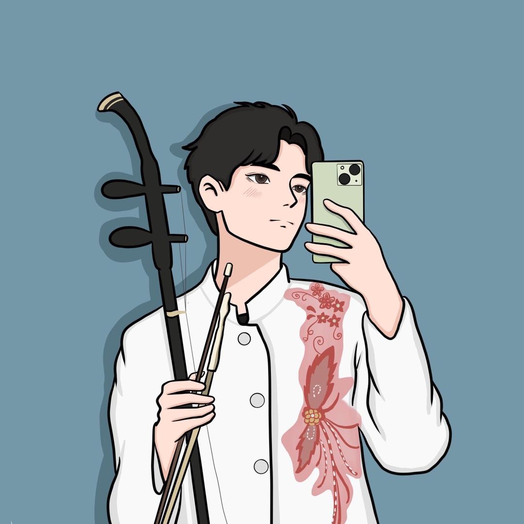 背着琵琶去画画