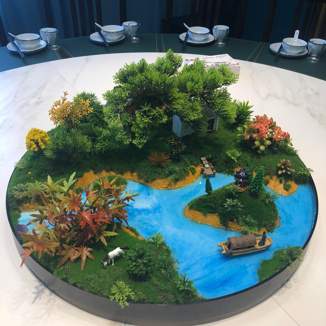 段有才.水晶石头画