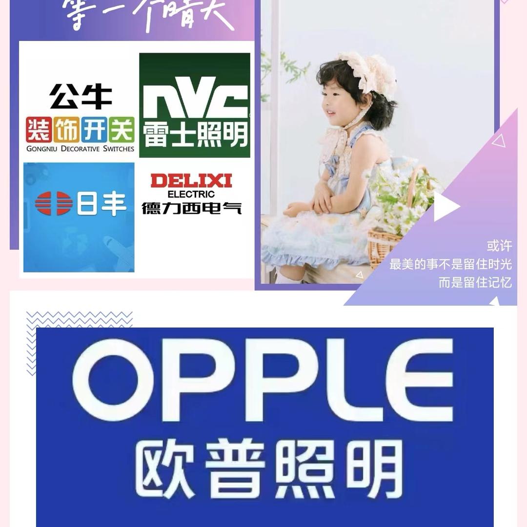 公牛开关灯具指纹锁日丰管批发