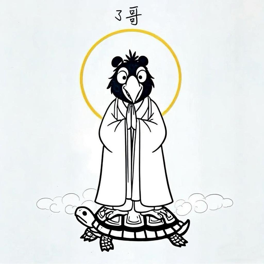 騎着鷯哥捉烏龜