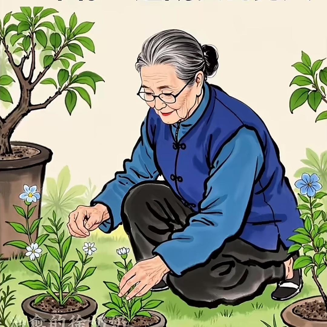 治愈系金奶奶插画