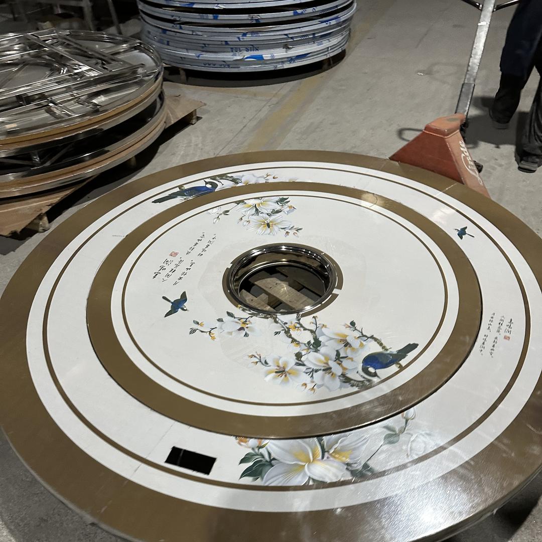 兴意不锈钢折叠餐桌