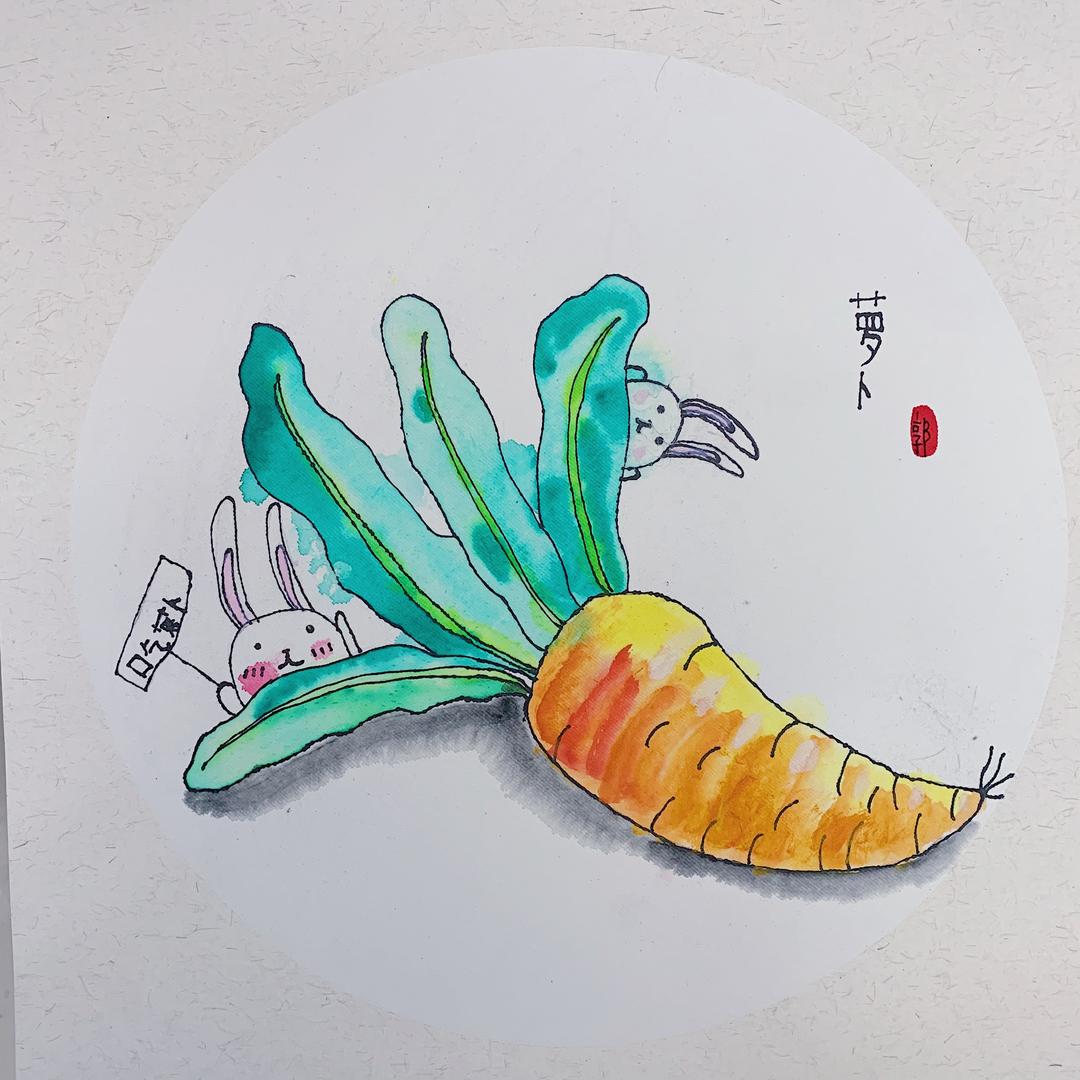 有一只胡萝卜的兔兔
