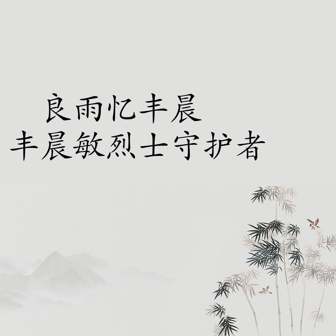 良雨忆丰晨*（丰晨敏烈士守护者）