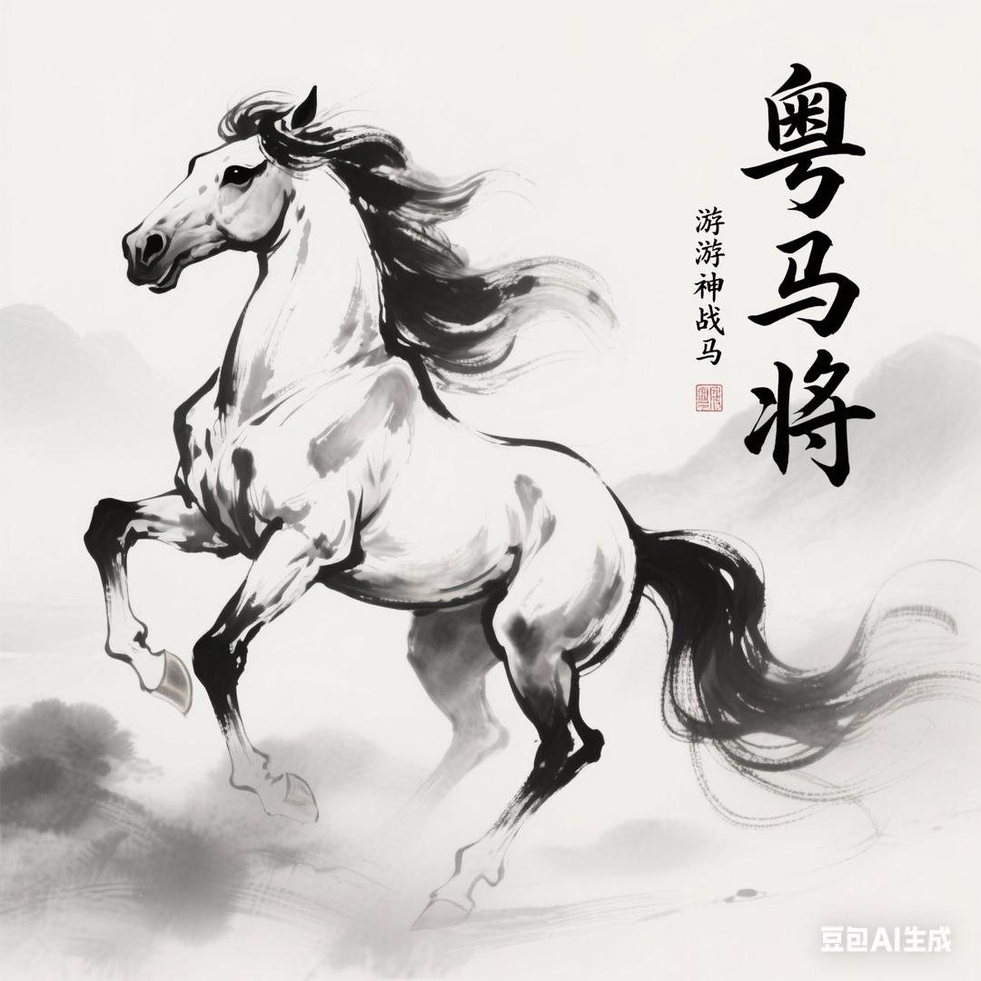广东（揭阳首家）游神赛会战马先锋·粤馬將