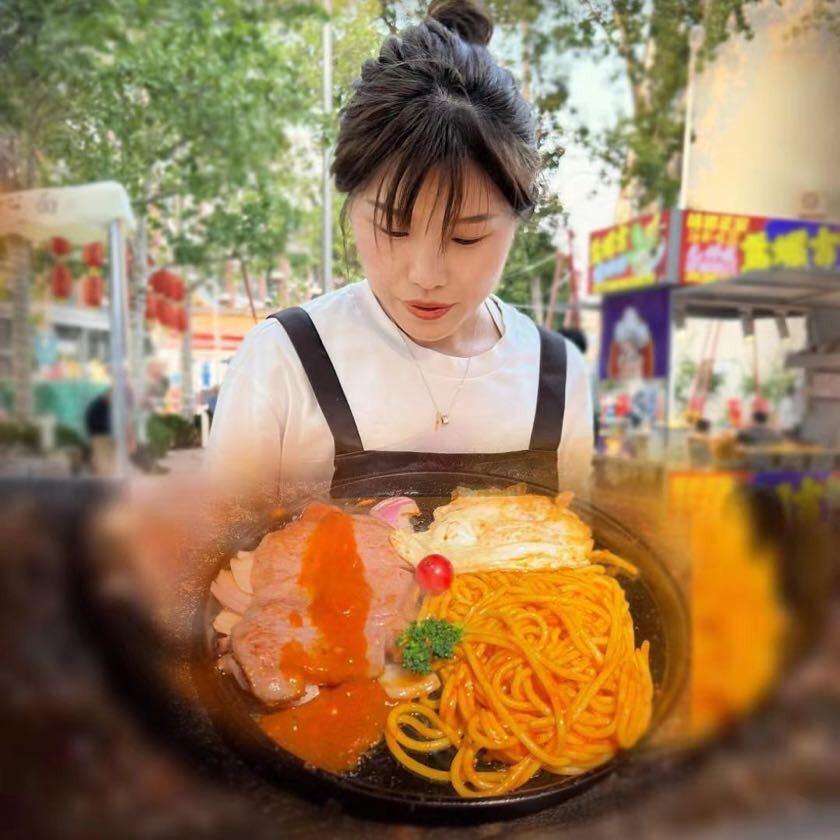 杨小妹摆摊牛排
