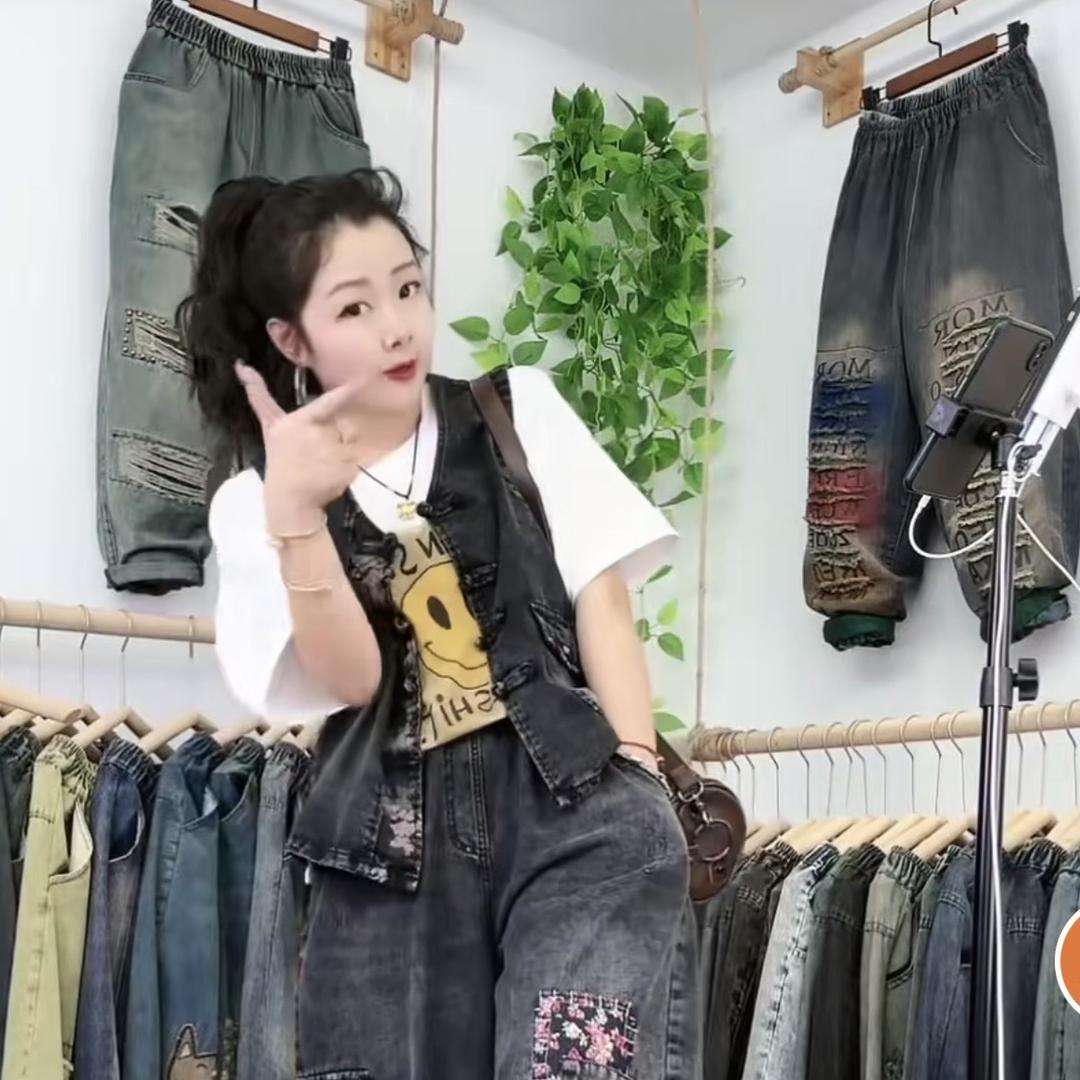 稻麦服饰栗子牛仔
