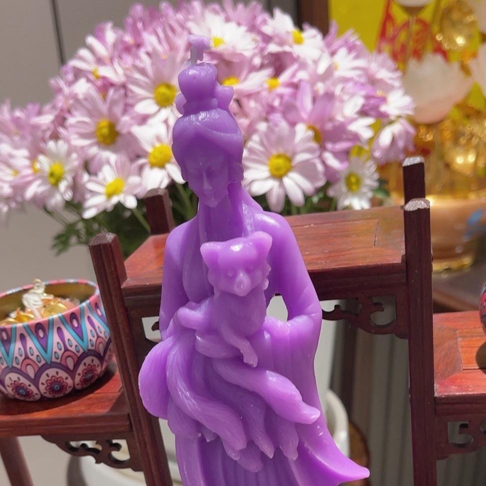 九天圣狐能量烛工艺品