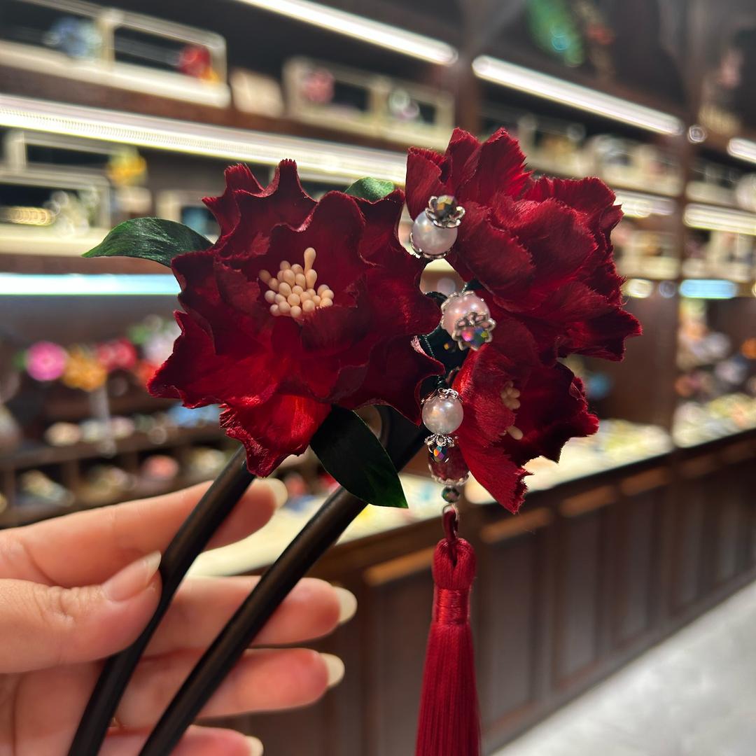 非遗绒花