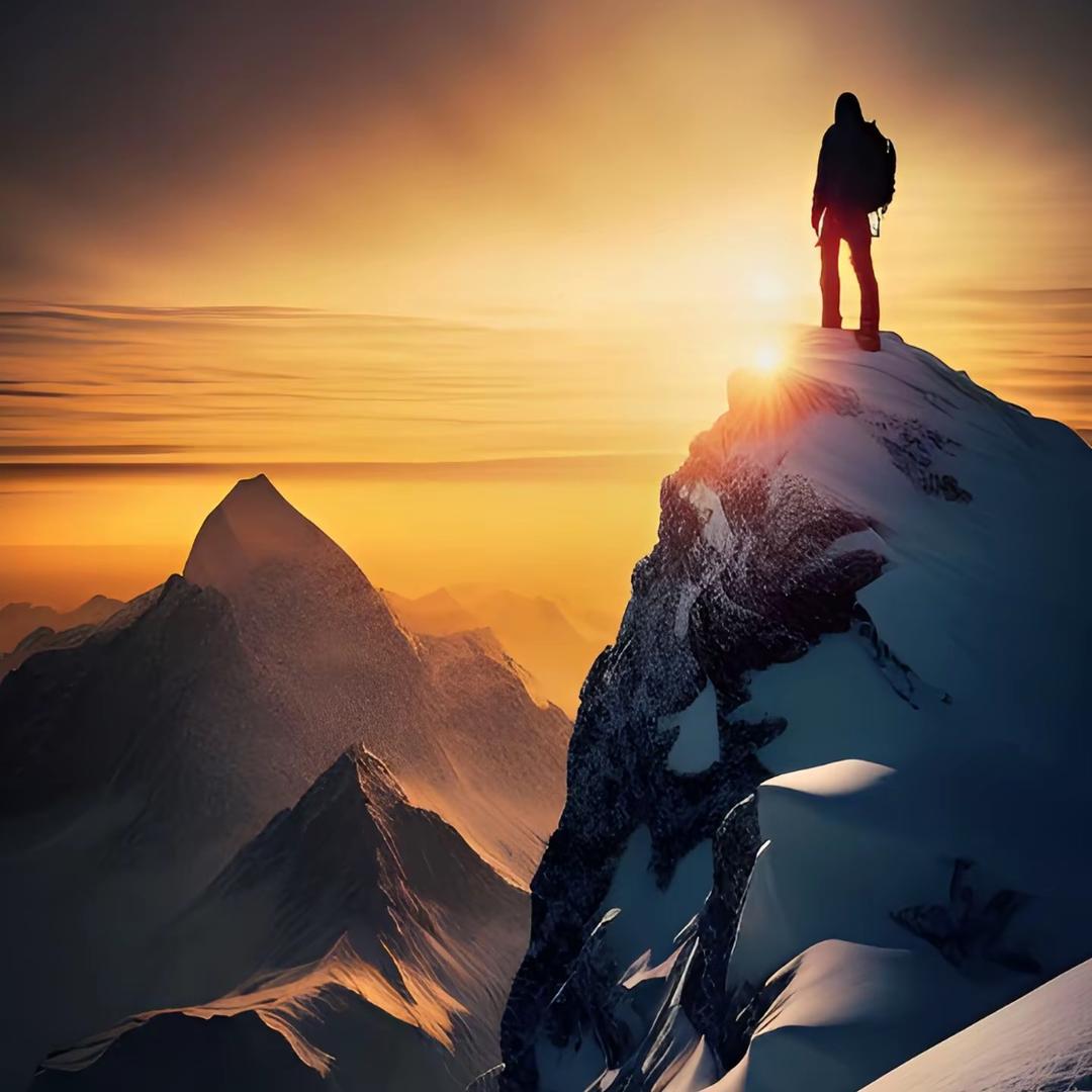 无人扶我青云志，我自踏雪至山巅