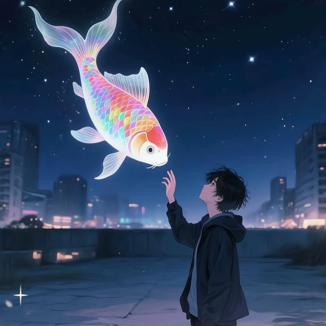 爱吐泡泡的小鲤鱼