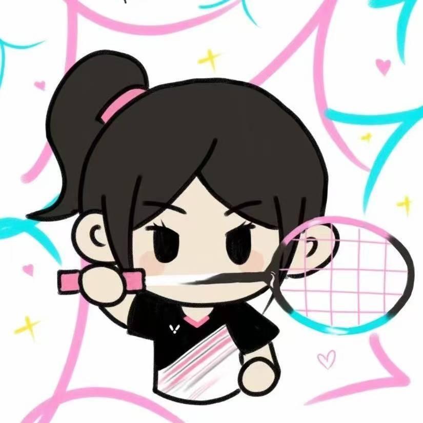 王飘飘不会扣杀🏸