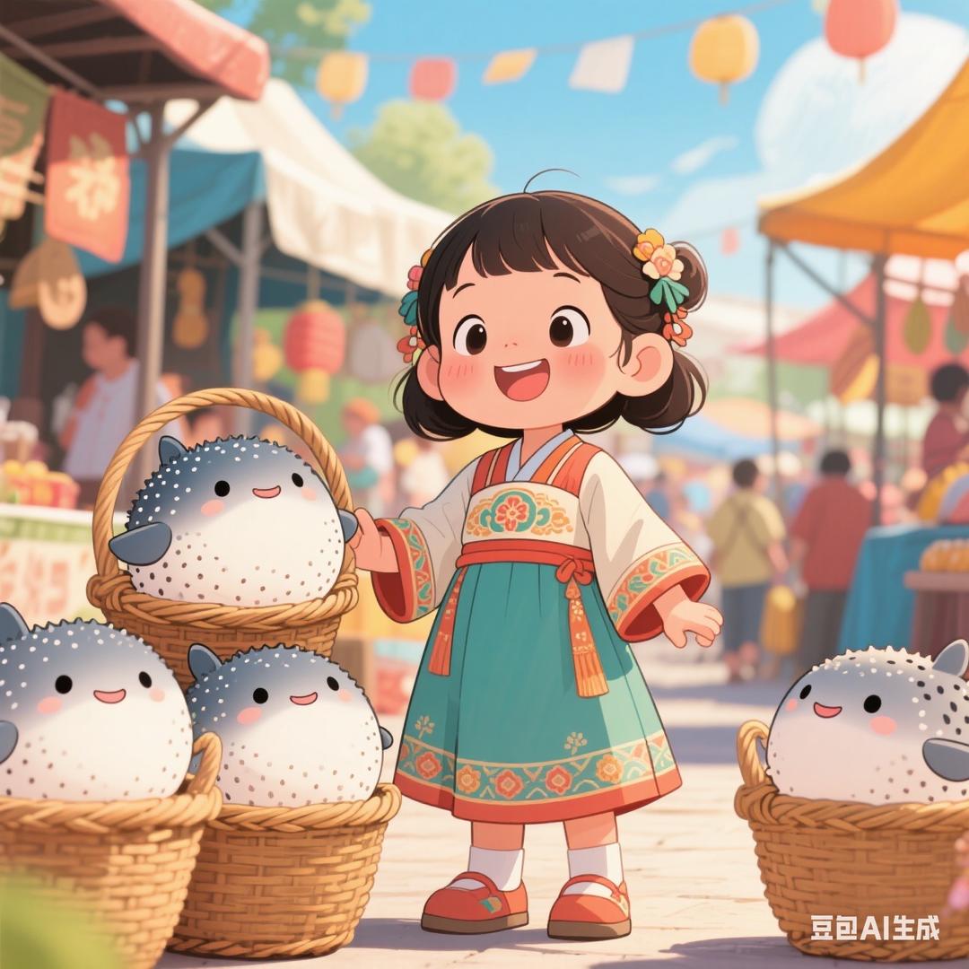 卖河豚的小女孩
