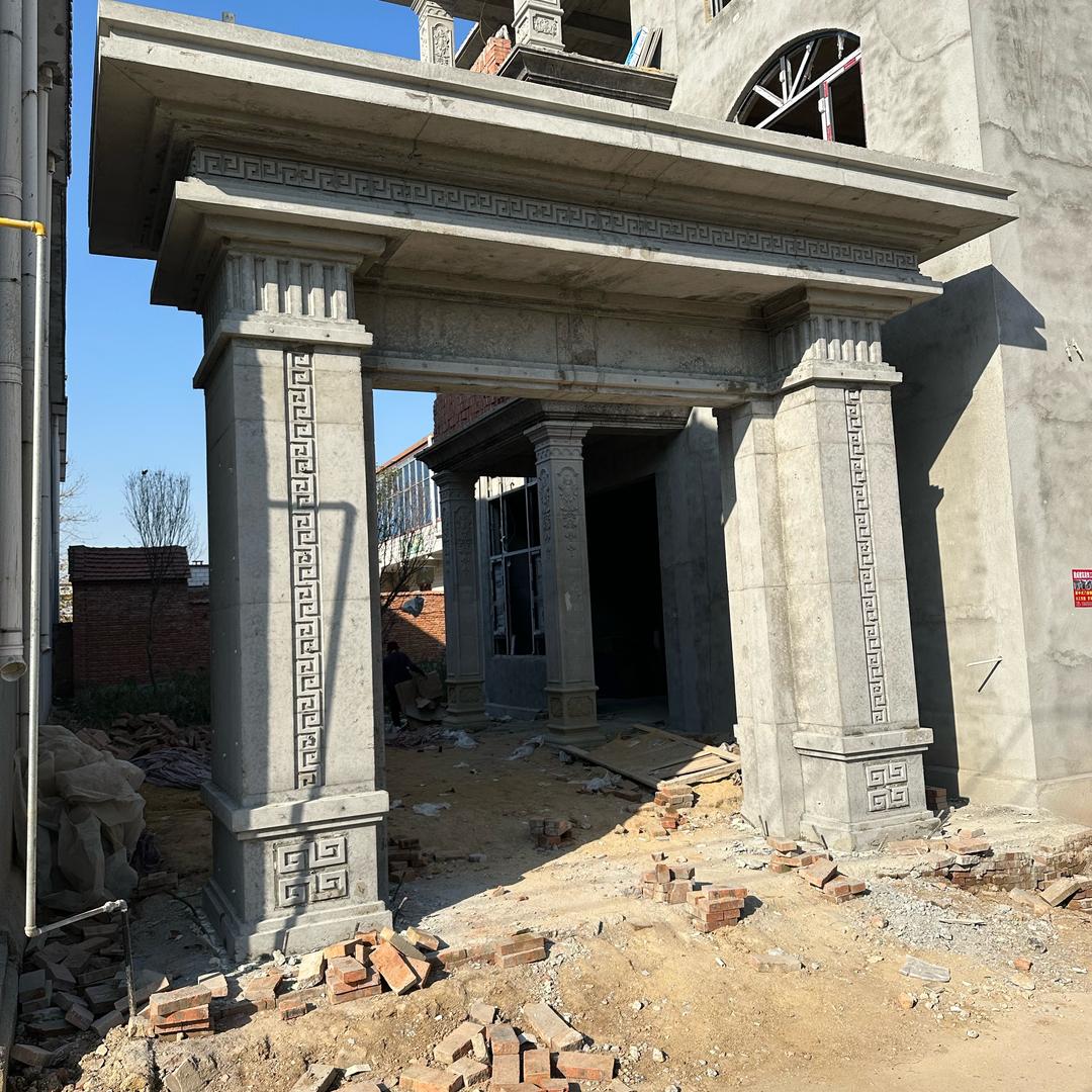 花姐新中式门楼一体浇筑