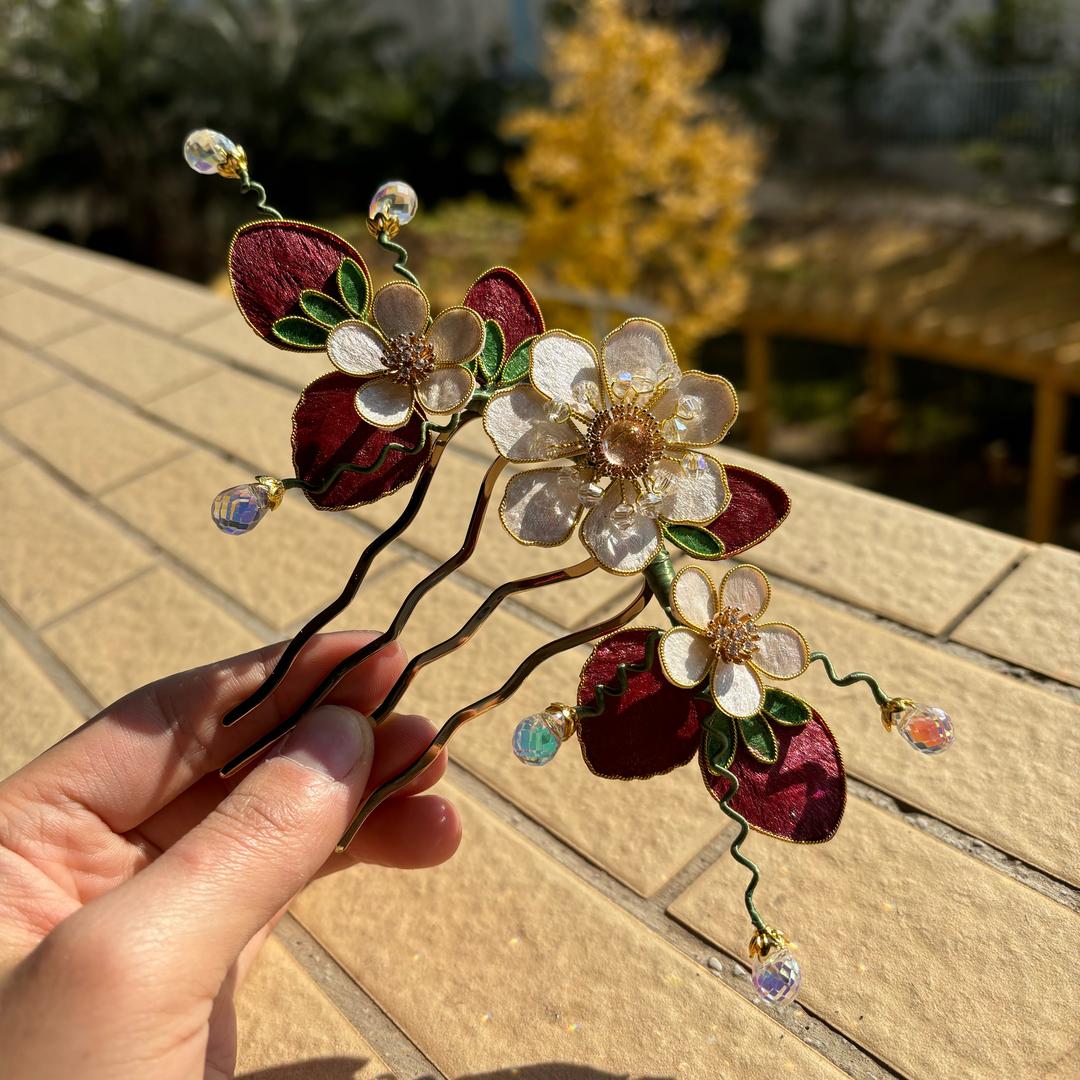 伏叶洛水绒花手作