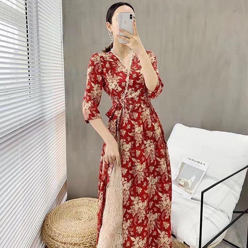 堇兰桑蚕丝连衣裙