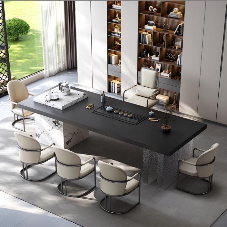 佛山沐进轻奢岩板茶桌