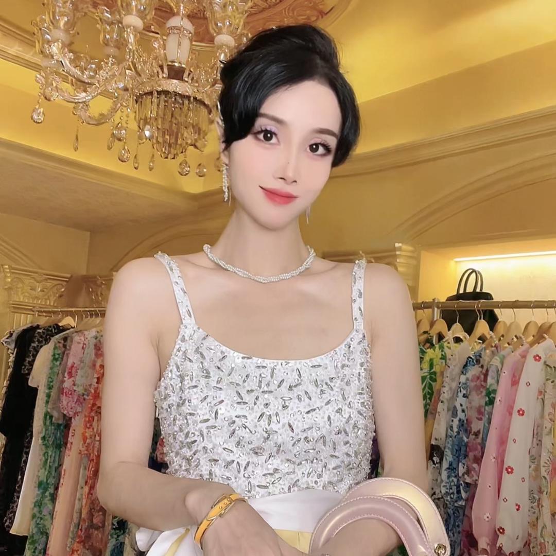 香锦真缎.丝连衣裙