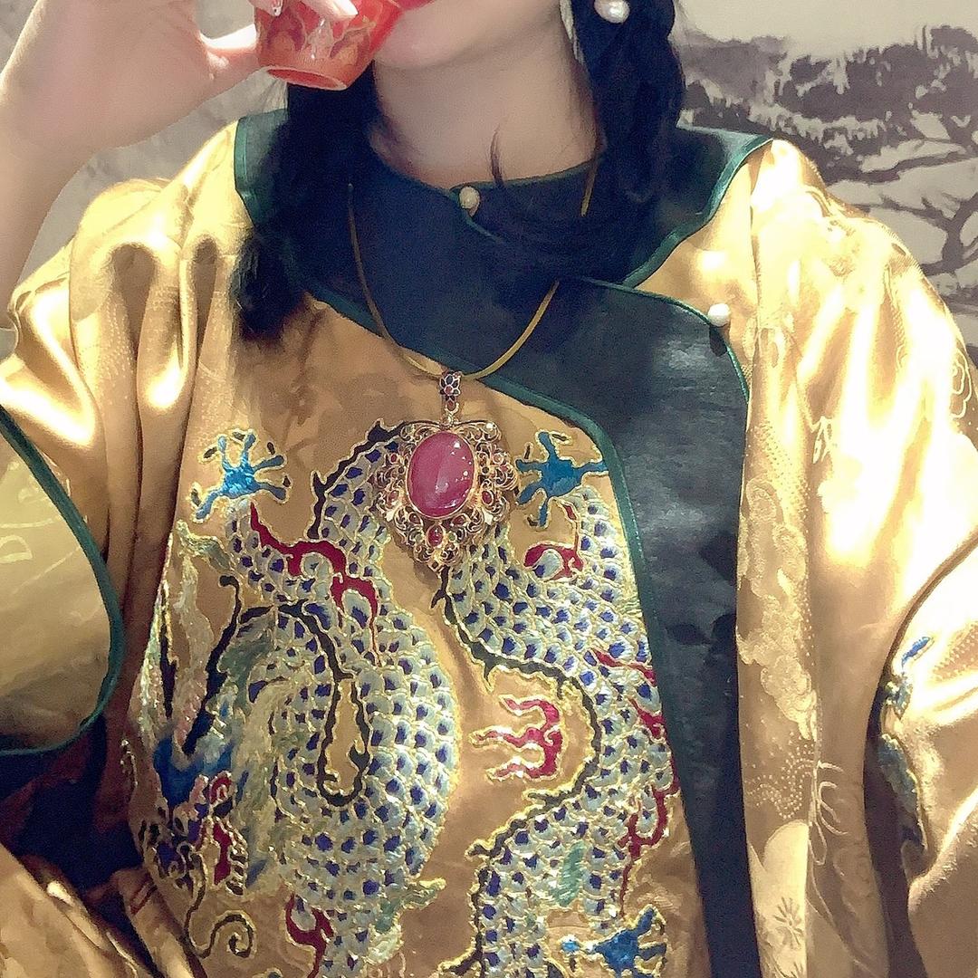 瑜姐香云纱中式女装-瑜玥传琦重工刺绣汉服