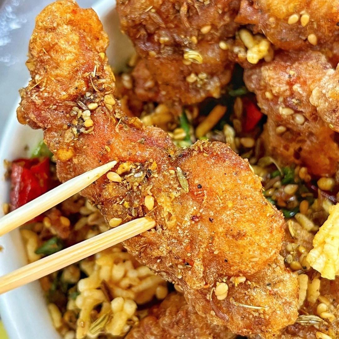 蟹黄锅巴鸡，锅包肉
