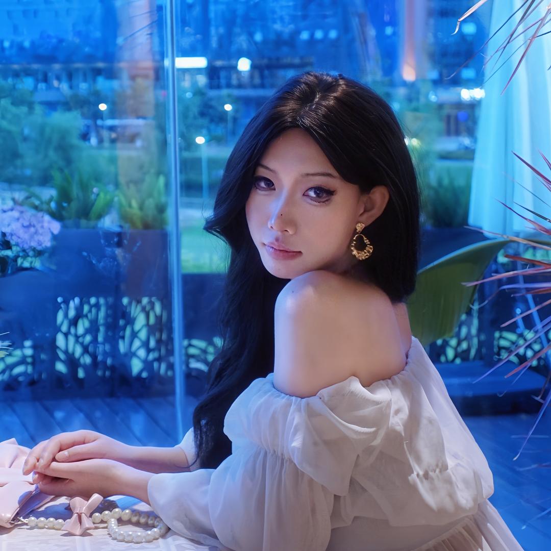 白旗小美女