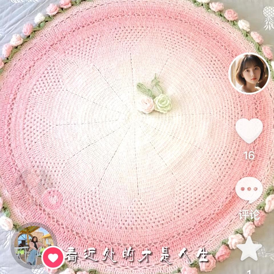 朵朵吖花束毯成品