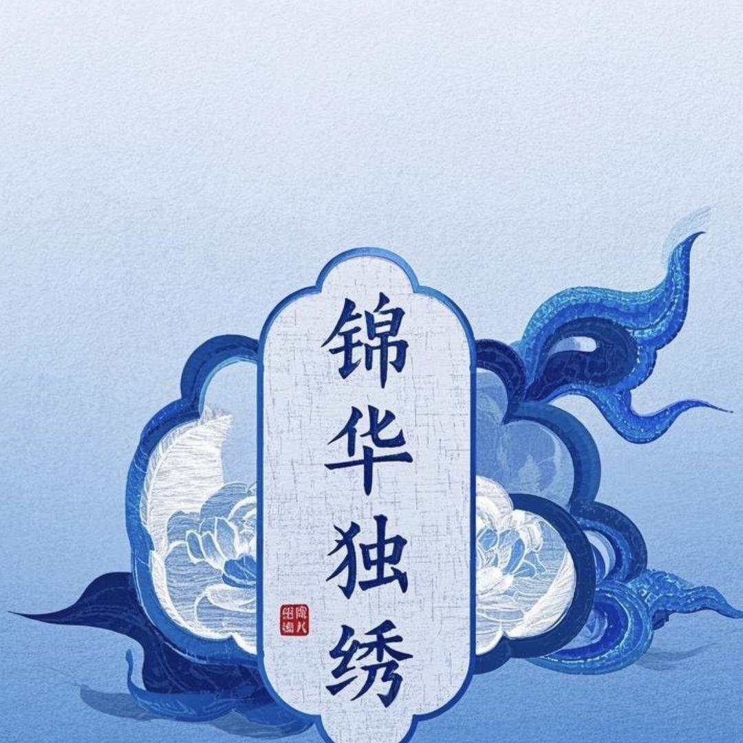 锦华独绣刺绣新中式背景墙