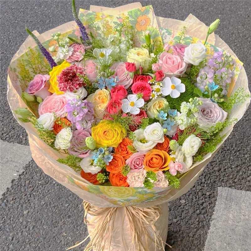 爱花居官方旗舰店来束花啊鲜花精选同城配送