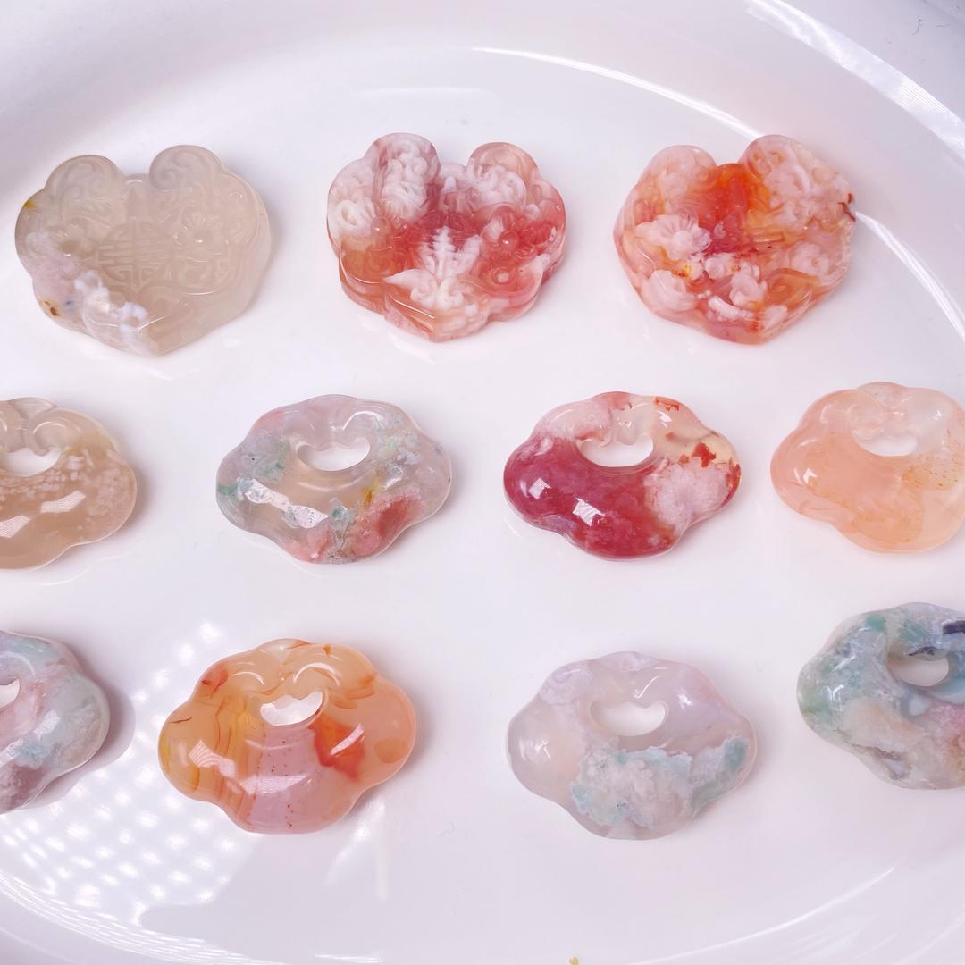 十个樱花玛瑙