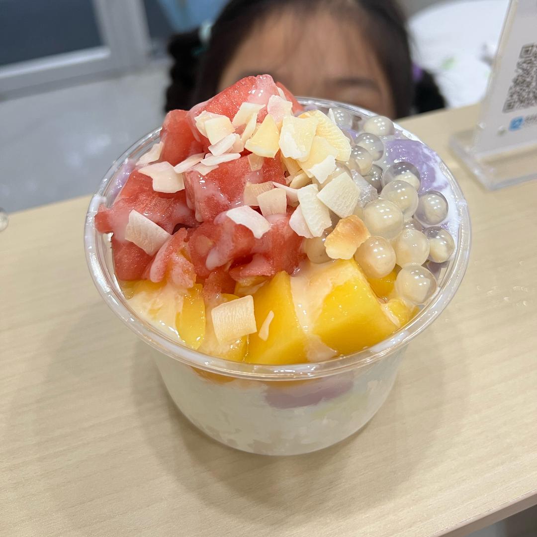 一口冰甜鸡蛋仔.芋泥冰