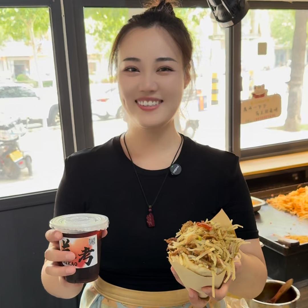 清真土豆丝鸡肉夹饼