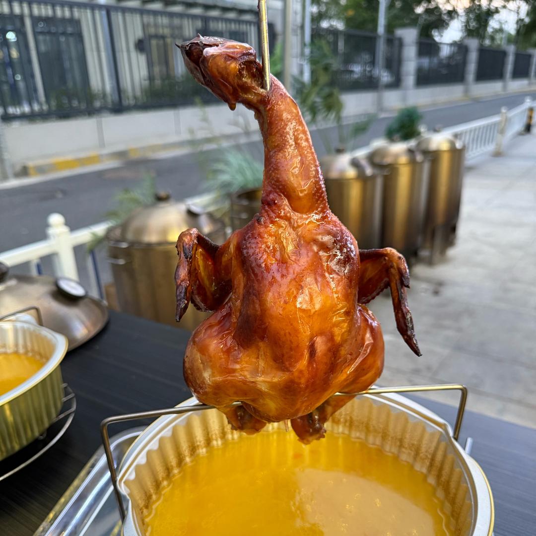 老同学柴火烤鸡