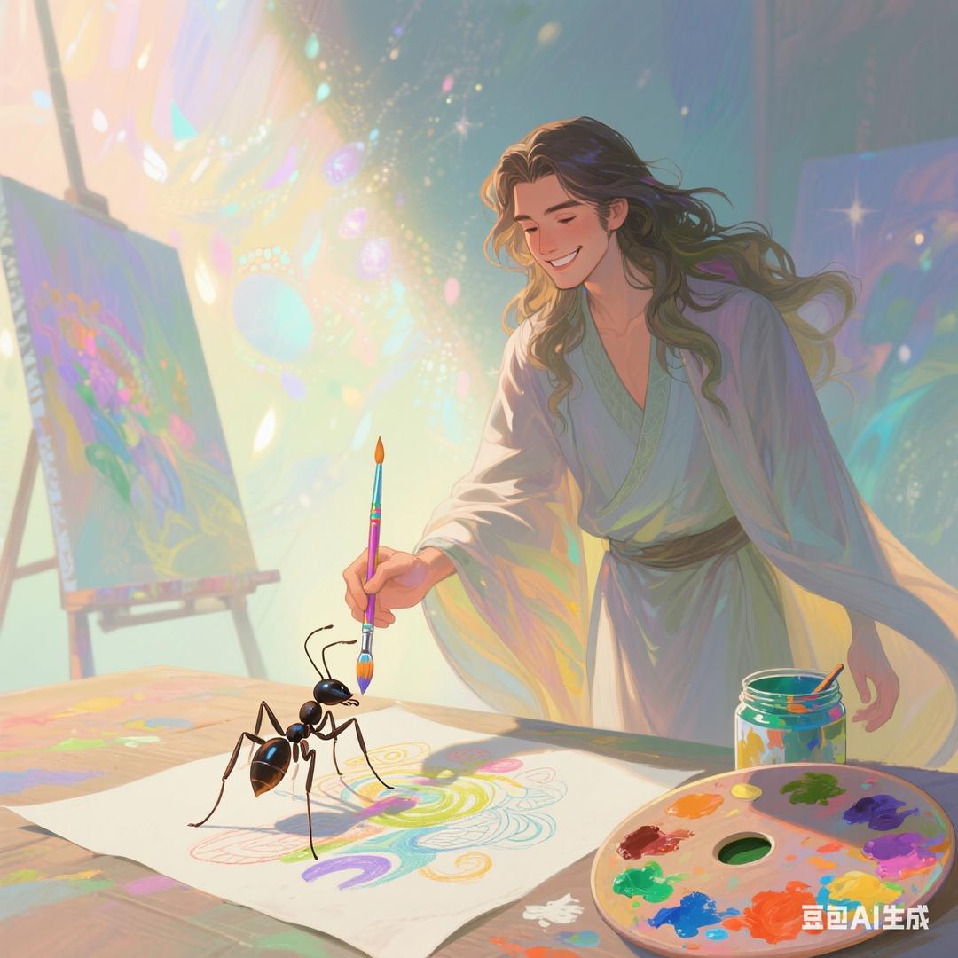 牵着小蚂蚁去画画